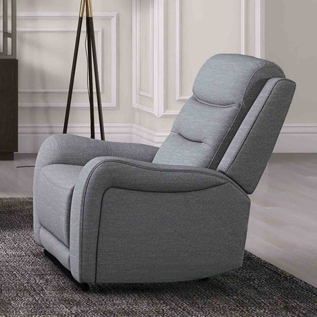 Matthias Gray Manual Recliner from Furniture of America - Luna Furniture