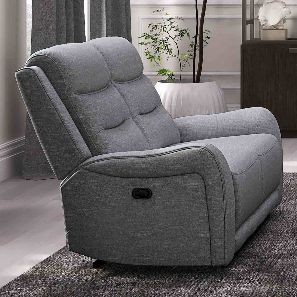 Matthias Gray Transitional Reclining Living Room Set from Furniture of America - Luna Furniture