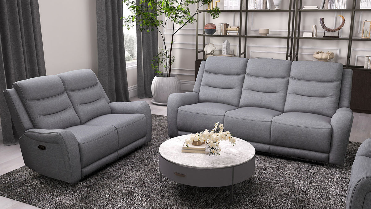 Matthias Gray Manual Loveseat from Furniture of America - Luna Furniture