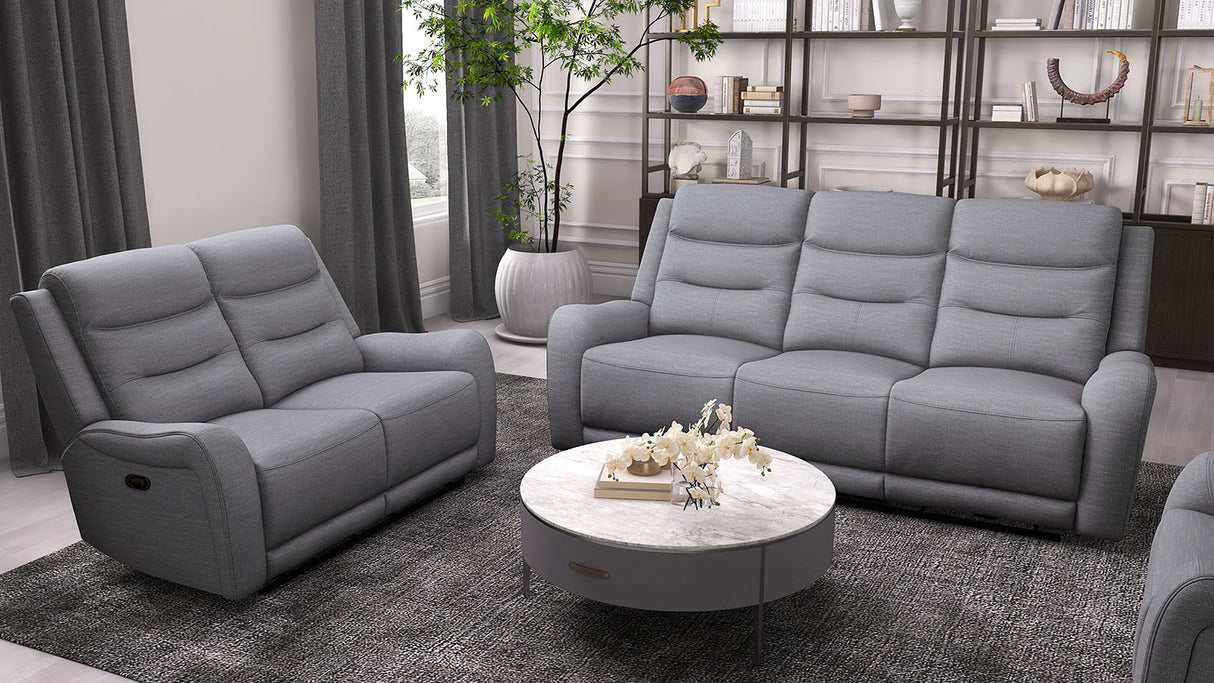 Matthias Gray Transitional Reclining Living Room Set from Furniture of America - Luna Furniture