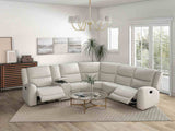 Giraldus Beige Motion Sectional from Furniture of America - Luna Furniture