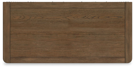 Cabalynn California King Upholstered Bed with Mirrored Dresser and Chest in Light Brown from Ashley - Luna Furniture