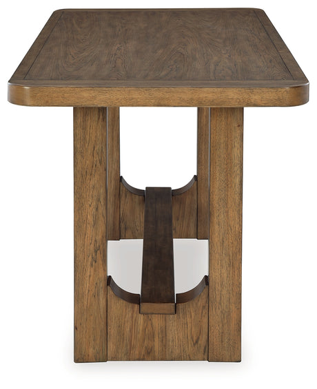 Cabalynn Light Brown/Oatmeal Counter Height Dining Table and 4 Barstools from Ashley Furniture - Luna Furniture