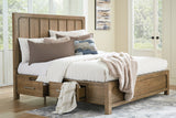Cabalynn Light Brown California King Storage Platform Bed from Ashley - Luna Furniture