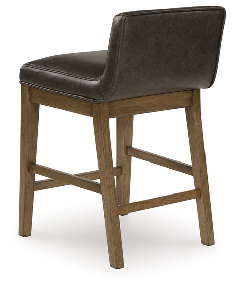 Cabalynn Light Brown Counter Height Barstool, Set of 2 from Ashley - Luna Furniture
