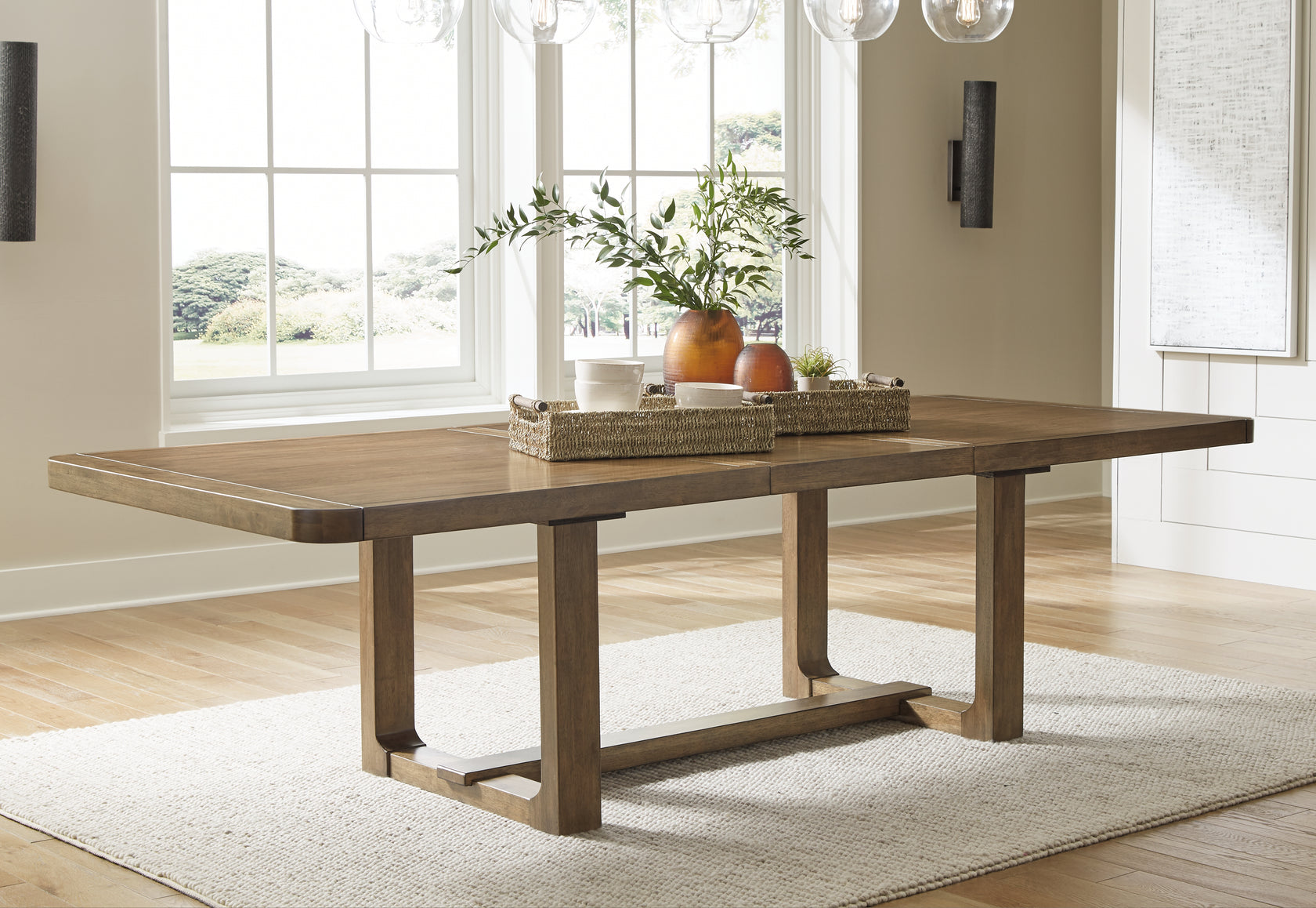 Cabalynn Light Brown Dining Extension Table from Ashley - Luna Furniture