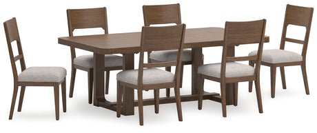 Cabalynn Light Brown Dining Table and 6 Chairs from Ashley - Luna Furniture