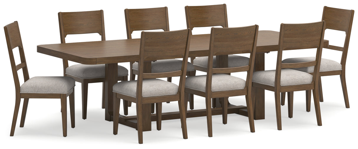 Cabalynn Light Brown Dining Table and 8 Chairs from Ashley - Luna Furniture