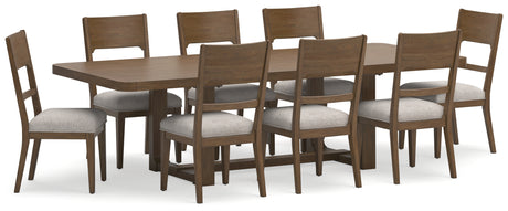 Cabalynn Light Brown Dining Table and 8 Chairs from Ashley - Luna Furniture