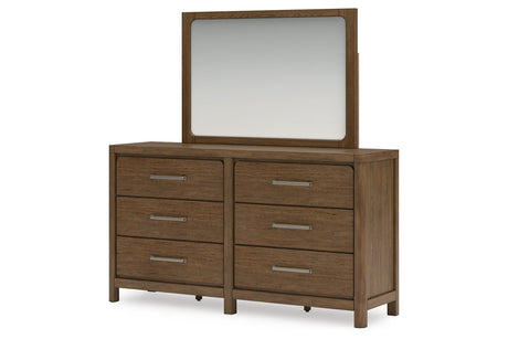 Cabalynn Light Brown Dresser and Mirror from Ashley - Luna Furniture