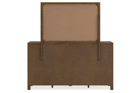 Cabalynn Light Brown Dresser and Mirror from Ashley - Luna Furniture