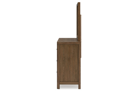 Cabalynn Light Brown Dresser and Mirror from Ashley - Luna Furniture