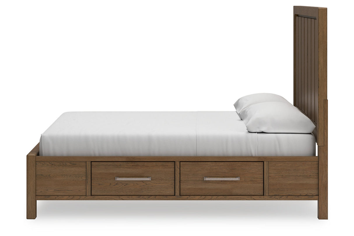 Cabalynn Light Brown King Storage Platform Bed from Ashley Furniture - Luna Furniture