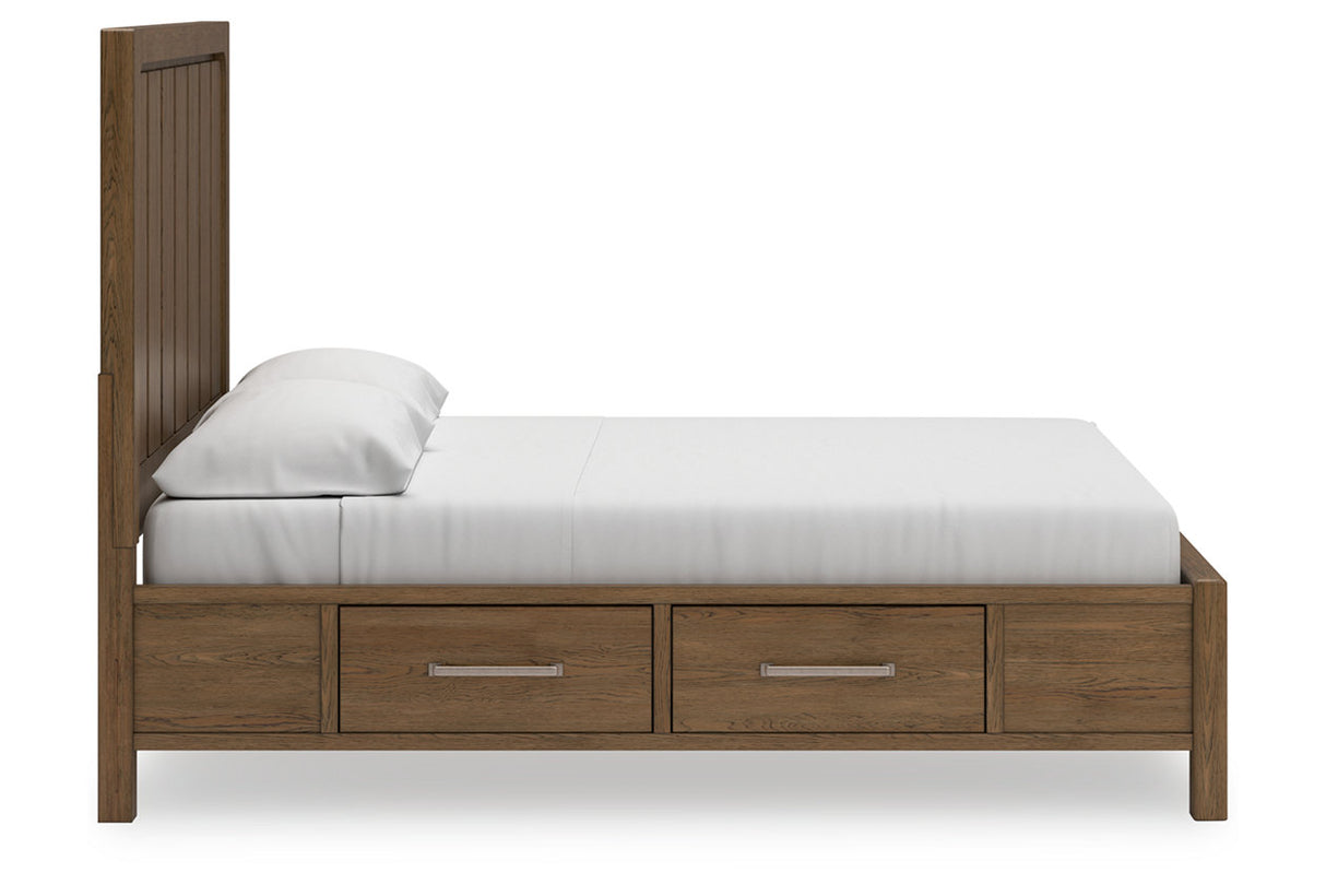 Cabalynn Light Brown King Storage Platform Bed from Ashley Furniture - Luna Furniture