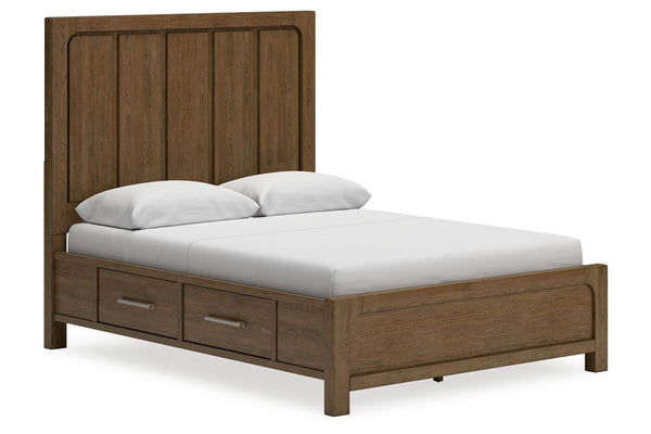 Cabalynn Light Brown Queen Storage Platform Bed