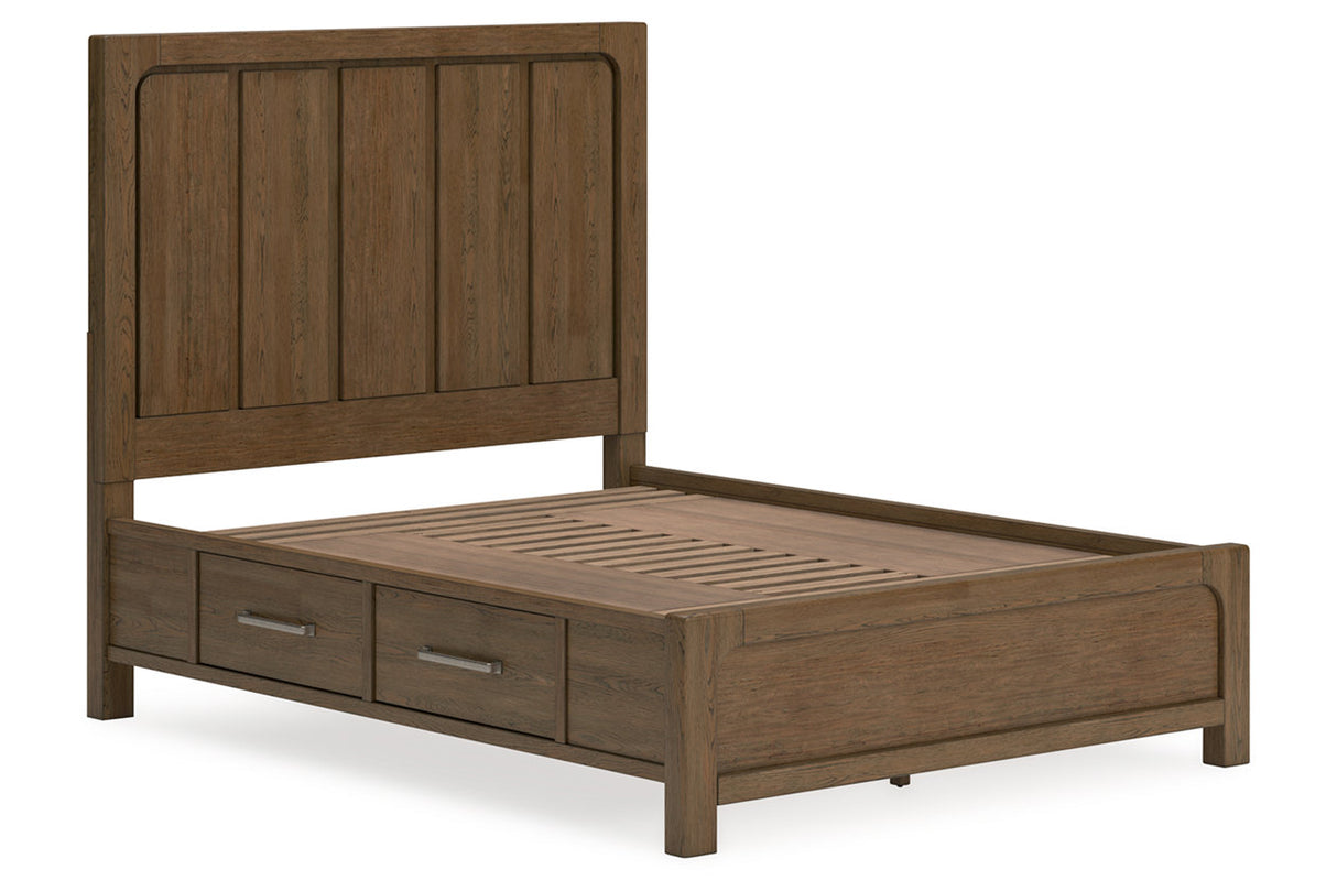 Ashley Cabalynn Storage Bed in Brown, Size: Queen, image size:1214x809