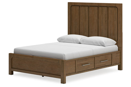 Cabalynn Light Brown Queen Storage Platform Bed from Ashley - Luna Furniture