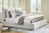 Cabalynn Light Brown Queen Upholstered Platform Bed from Ashley - Luna Furniture