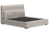 Cabalynn Light Brown Queen Upholstered Platform Bed from Ashley - Luna Furniture