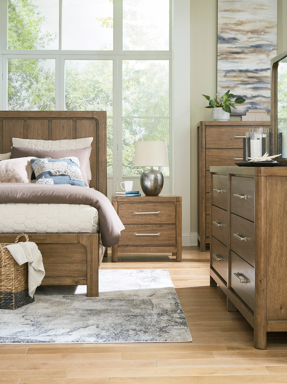 light brown dresser and nightstand set Furniture of America Lena 3-Piece Oak 2-Drawer 27 in. W Nightstand and Dresser (Set of 2) IDF7369AK-2NSD