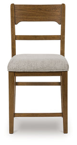 Cabalynn Oatmeal/Light Brown Counter Height Barstool, Set of 2 from Ashley Furniture - Luna Furniture