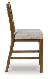 Cabalynn Oatmeal/Light Brown Counter Height Barstool, Set of 2 from Ashley Furniture - Luna Furniture
