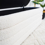 Cabana White Boucle Storage Bench from Midinmod - Luna Furniture
