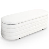 Cabana White Boucle Storage Bench from Midinmod - Luna Furniture