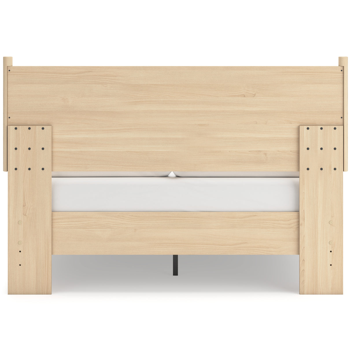 Cabinella Queen Platform Panel Bed with 2 Nightstands in Tan from Ashley - Luna Furniture