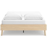 Cabinella Tan Queen Platform Base Bed from Ashley Furniture - Luna Furniture