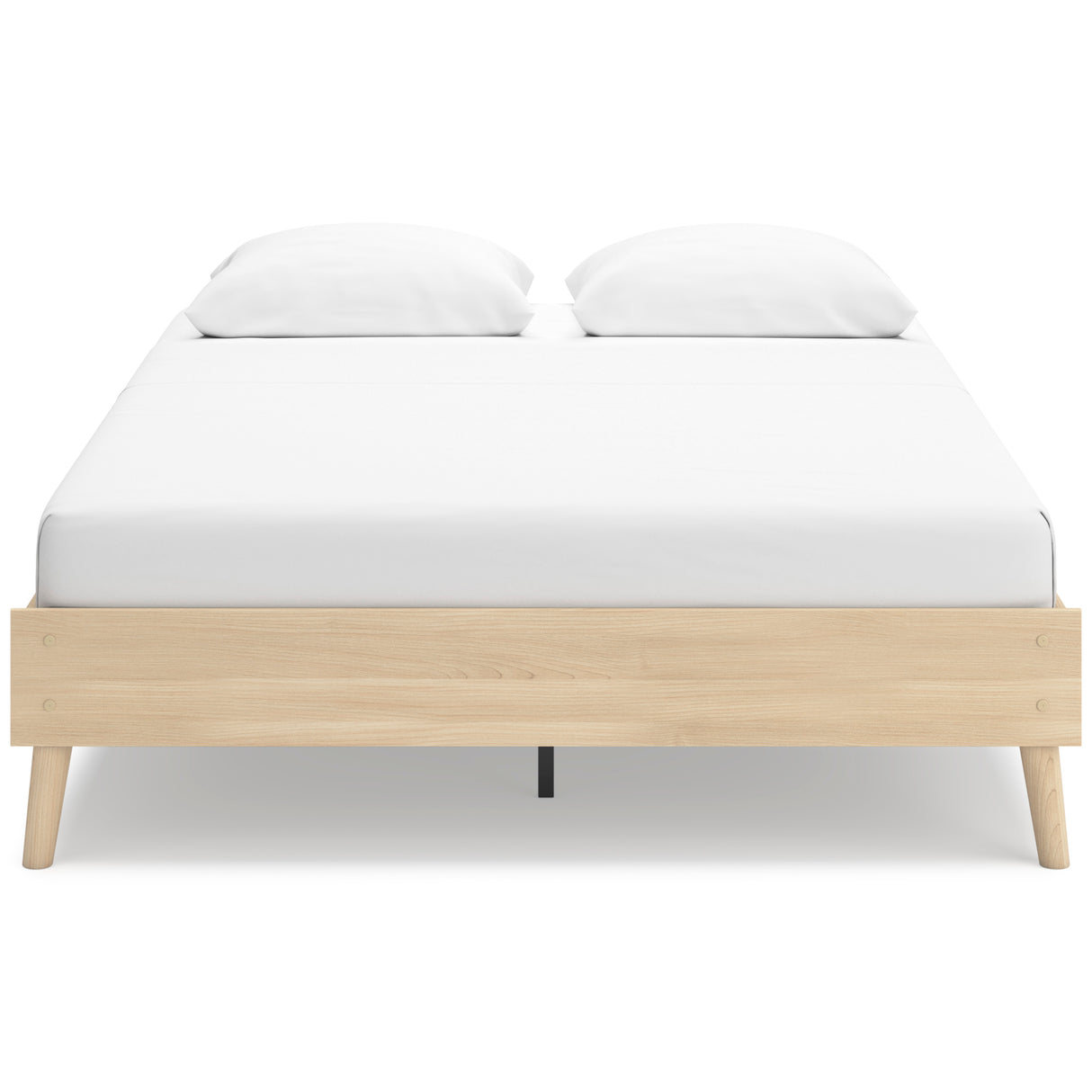 Cabinella Tan Queen Platform Base Bed from Ashley Furniture - Luna Furniture