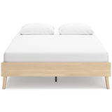 Cabinella Tan Queen Platform Base Bed from Ashley Furniture - Luna Furniture