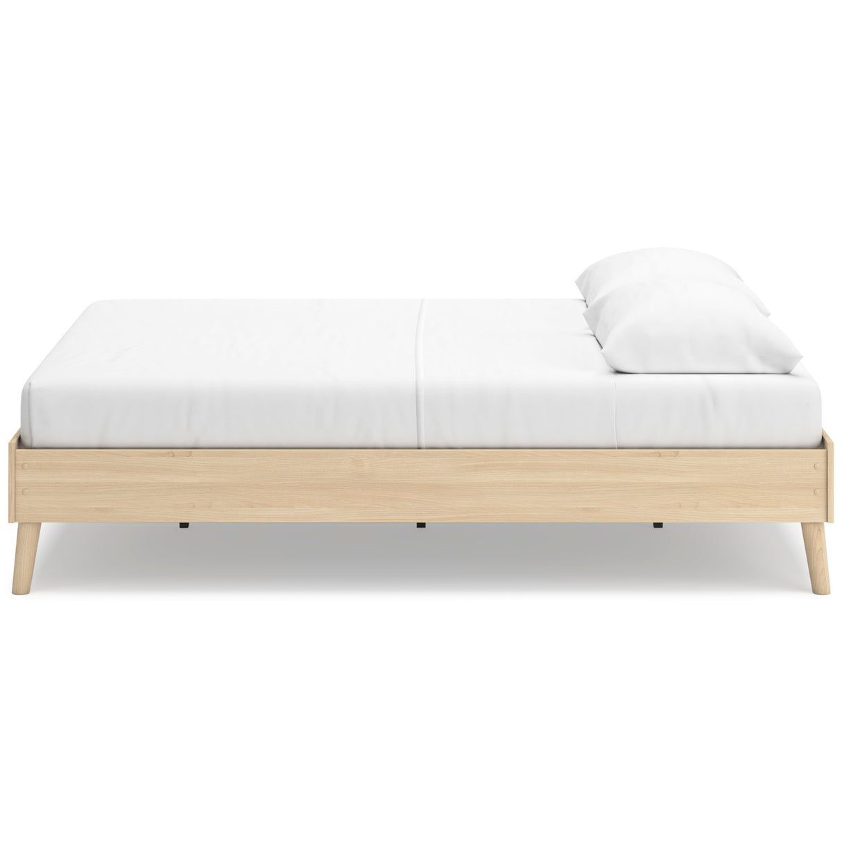 Cabinella Tan Queen Platform Base Bed from Ashley Furniture - Luna Furniture