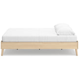 Cabinella Tan Queen Platform Base Bed from Ashley Furniture - Luna Furniture