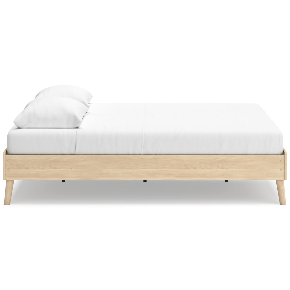 Cabinella Tan Queen Platform Base Bed from Ashley Furniture - Luna Furniture