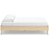 Cabinella Tan Queen Platform Base Bed from Ashley Furniture - Luna Furniture