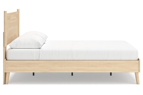 Cabinella Tan Queen Platform Bed from Ashley - Luna Furniture
