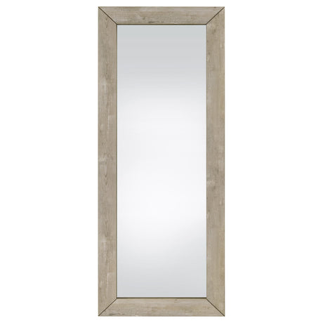 Cadence Gray Tempered Glass Washed Oak Full Length Standing Mirror from Coaster - Luna Furniture