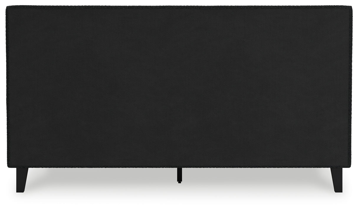 Cadmori Black King Upholstered Platform Bed from Ashley - Luna Furniture