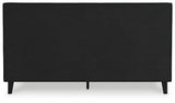 Cadmori Black King Upholstered Platform Bed from Ashley - Luna Furniture