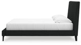 Cadmori Black King Upholstered Platform Bed from Ashley - Luna Furniture