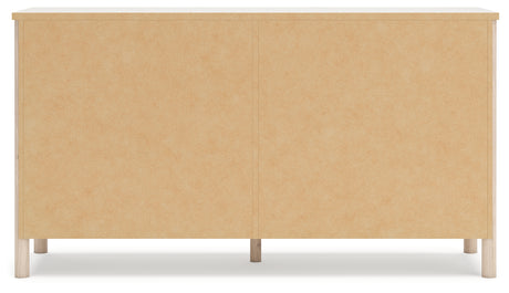 Cadmori Queen Upholstered Panel Bed with Dresser and 2 Nightstands in Two-tone from Ashley - Luna Furniture