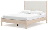 Cadmori Queen Upholstered Panel Bed with Dresser and 2 Nightstands in Two-tone from Ashley - Luna Furniture