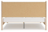 Cadmori Tan/Beige King Upholstered Platform Bed from Ashley - Luna Furniture