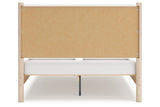 Cadmori Tan/Beige Queen Upholstered Platform Bed from Ashley - Luna Furniture