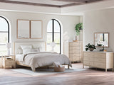Cadmori Tan/Beige Upholstered Platform Bedroom Set from Ashley - Luna Furniture