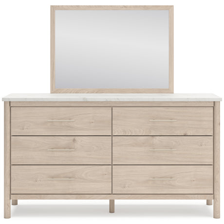 Cadmori Tan/Beige Upholstered Platform Bedroom Set from Ashley - Luna Furniture
