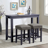 Caerleon Antique Blue/Gray 3 Pc. Counter Ht. Set from Furniture of America - Luna Furniture