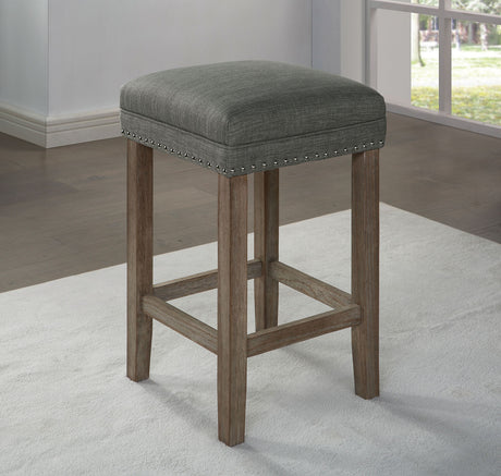 Caerleon Wire-Brushed Gray/Gray 3 Pc. Counter Ht. Dining Set from Furniture of America - Luna Furniture