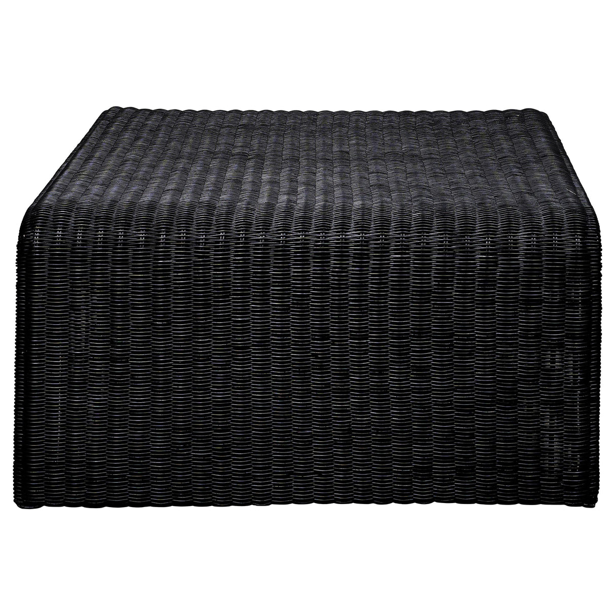 Cahya Black 2-Piece Rattan Coffee and End Table Set from Coaster - Luna Furniture